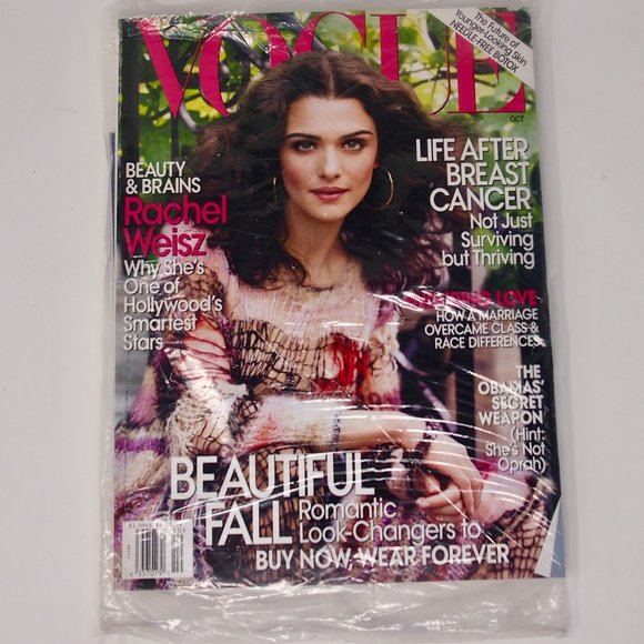 VOGUE Magazine October 2008 FACTORY SEALED Rachel Weisz Obama US Edition - Picture 1 of 3